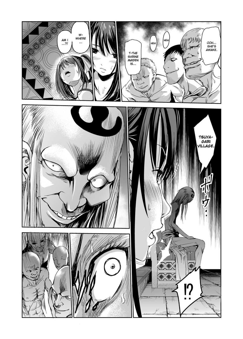 [Raid Socks (Tricky)] Tsuyagari Mura 1 ~Kareshi o Mamoru Tame Hikyou no Mura de Kyousei Gohoushi & NTR Sex~ [English] [RuruScanlations] - Page 12