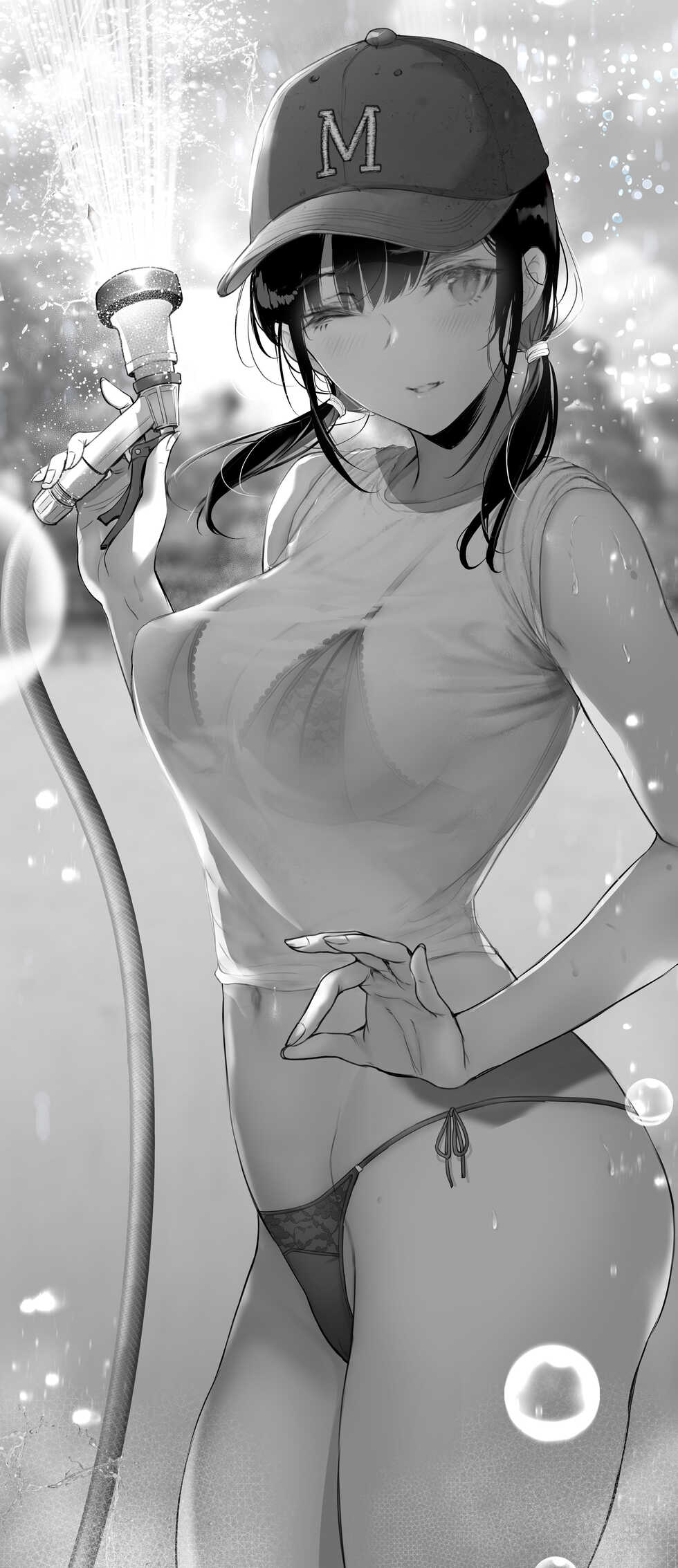 [ゲンツキ] グラウンドの水まきを手伝ってくれたお礼に、ちょっとだけ目の保養をさせてくれる野球部の女子マネージャーさん。(Fanbox) - Page 6