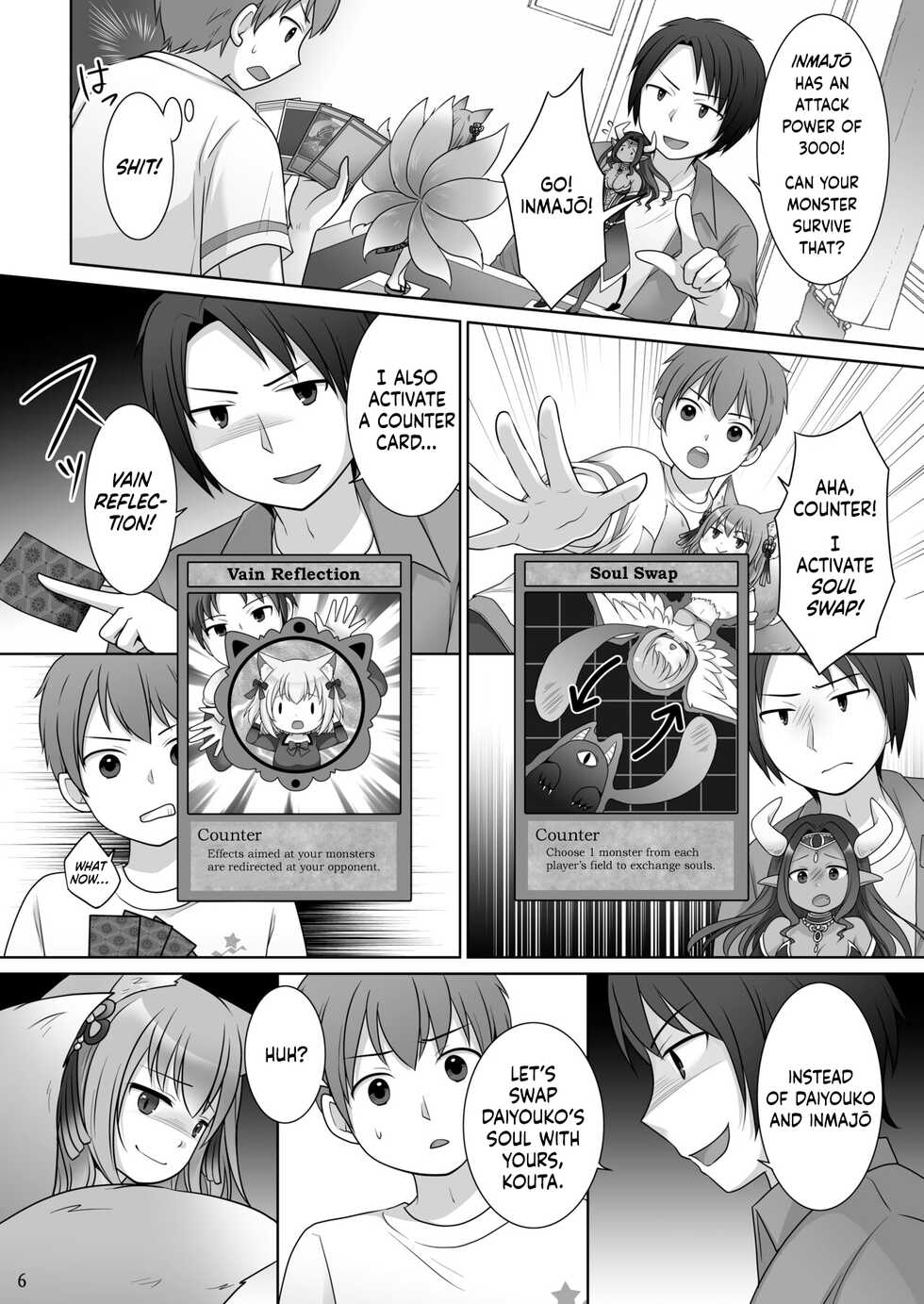 [Chabatake ni Haeta Takenoko (Kuratsuka Riko, Iga Senpuki)] "Kankon no Gi" ~ Card no Seirei ni Karada o Ubawareta Oretachi ~ | "Soul Swap" ~ We whose Bodies were Stolen by the Spirits of the Cards ~ [English] - Page 7