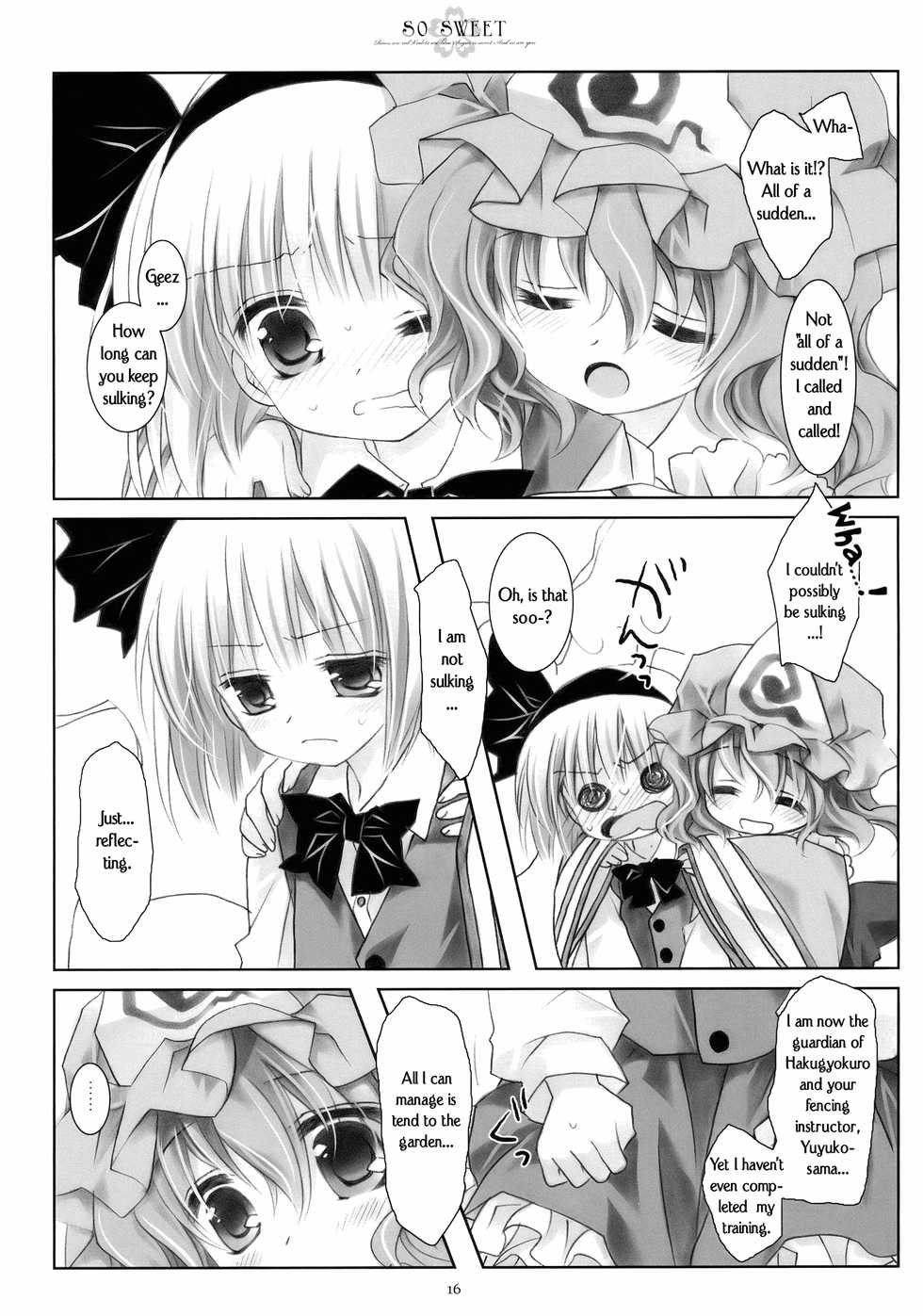 (C77) [CHRONOLOG (Sakurazawa Izumi)] SO SWEET (Touhou Project) [English] [Wings of Yuri] - Page 15