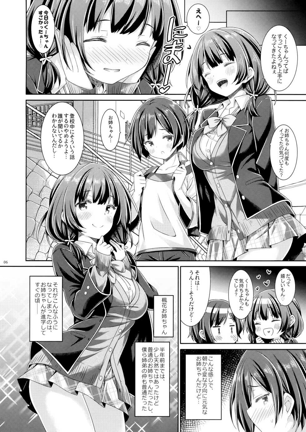 (C100) [Botugo (RYO)] Onee-chan wa Otouto to Ecchi Shinai to Gakkou ni Ikenai. - Page 5