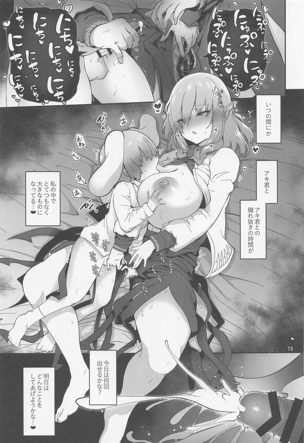 (C100) [Komamesugata (Akure Ekuto)] Sagume-sama to Kegare Nuki - Sagume getting rid of blot (Touhou Project) - Page 13