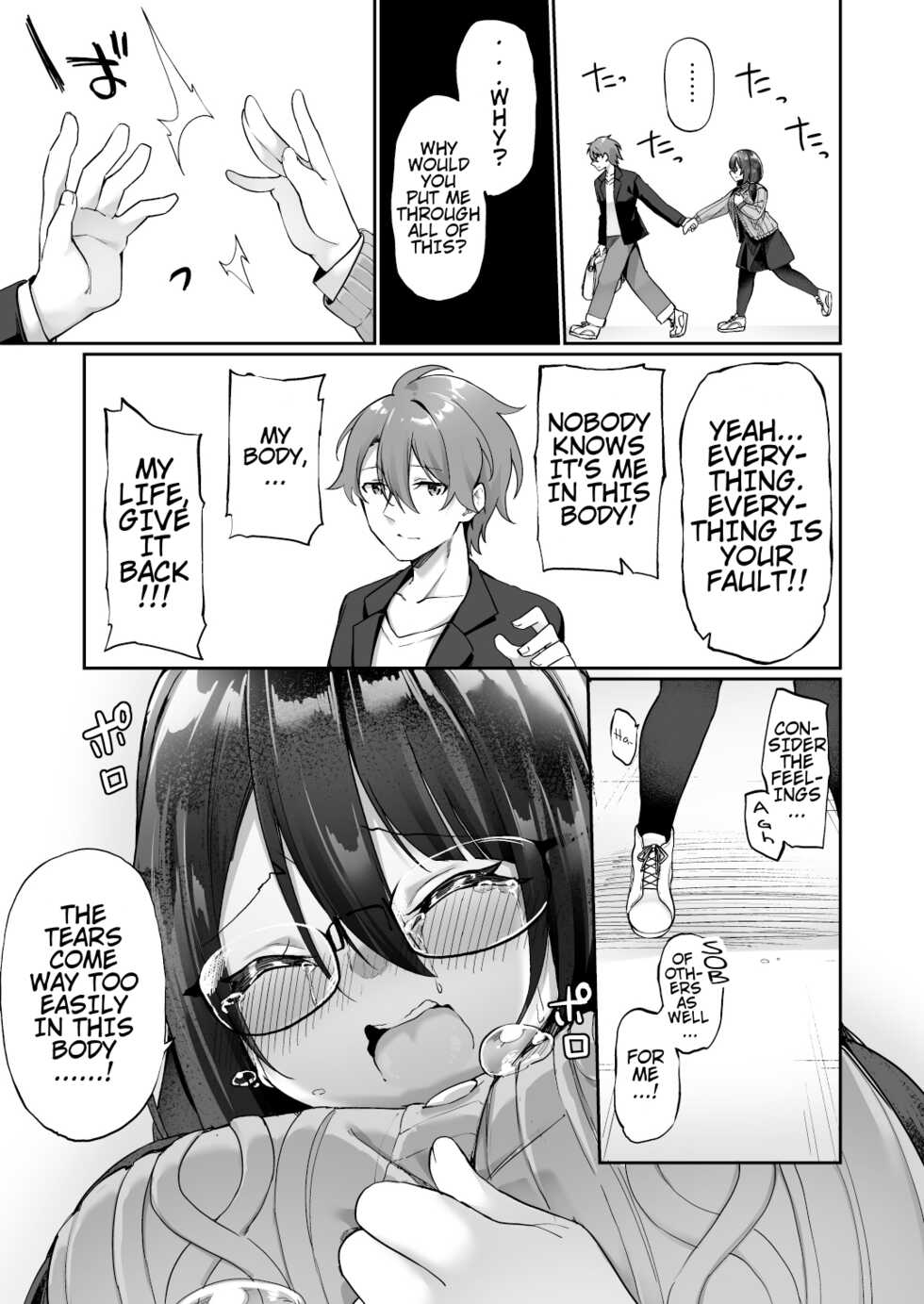 [Amuai Okashi Seisakusho (Kanmuri)] I Switched Bodies with my Large-Breasted Yandere Junior Who is Aroused Just by Hearing the Sound of My Voice! [English] [Round Circle Translation Group] - Page 34