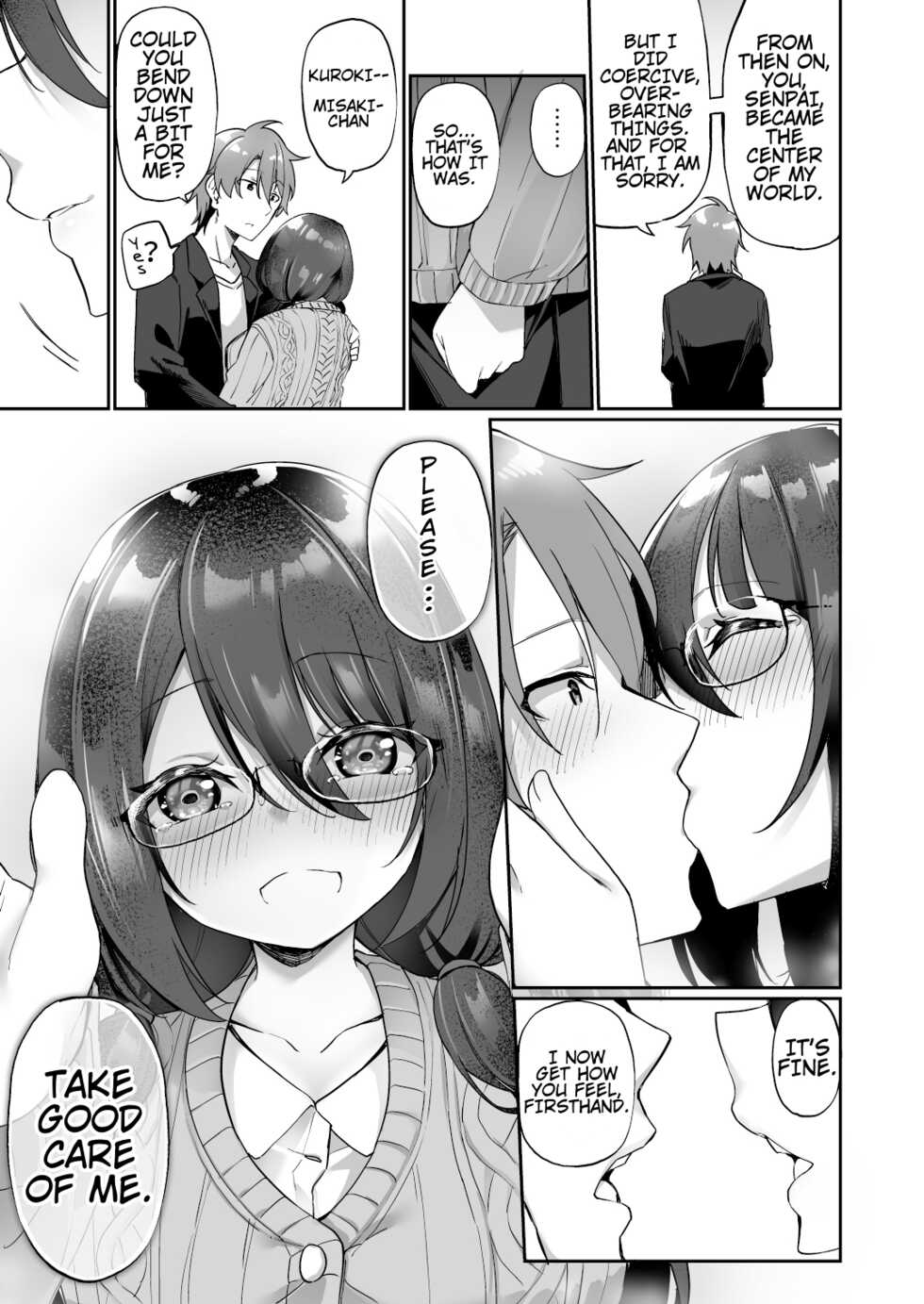 [Amuai Okashi Seisakusho (Kanmuri)] I Switched Bodies with my Large-Breasted Yandere Junior Who is Aroused Just by Hearing the Sound of My Voice! [English] [Round Circle Translation Group] - Page 36