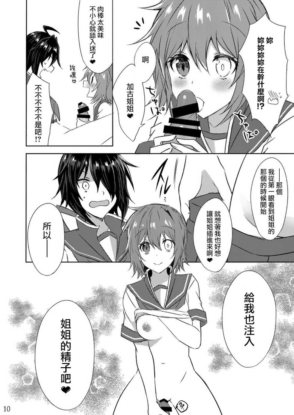 (C97) [my pace world (Kabocha Torte)] W Furutaka to Anan Kishimu Sound (Kantai Collection -KanColle-) [Chinese] - Page 10