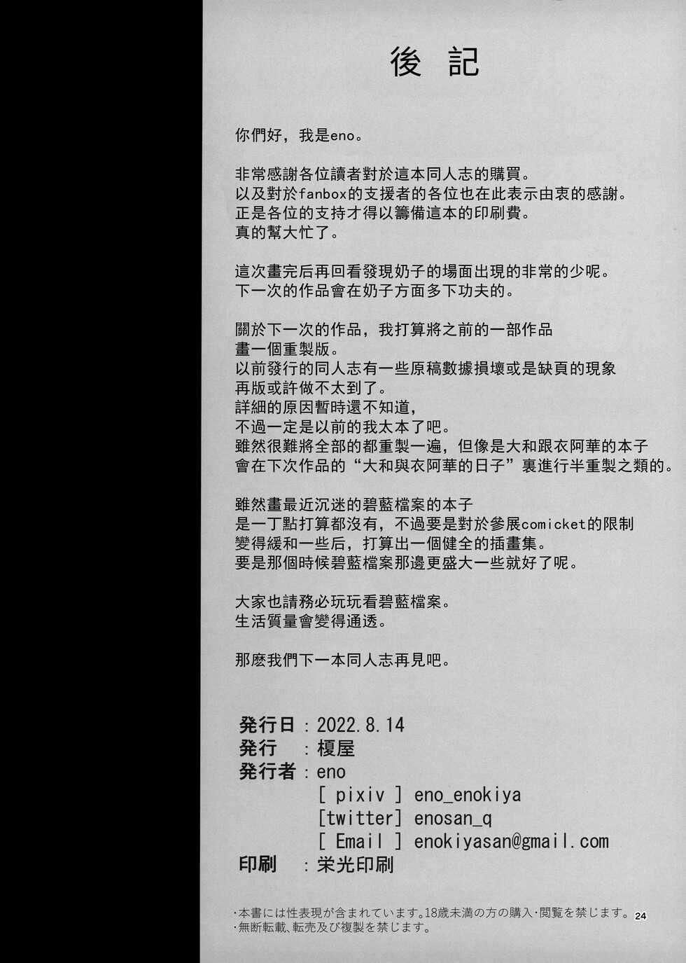 [Enokiya (eno)] Kekkon Kan Sukebe Roku 4 (Kantai Collection -KanColle-) [Chinese] [葱鱼个人汉化] - Page 23