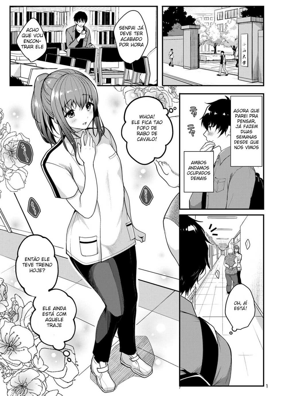 [Kakukonoka (Menoko)] Senpai no Oppai ~Gaman Hen~ [Portuguese-BR] [DiegoVPR] [Digital] - Page 3