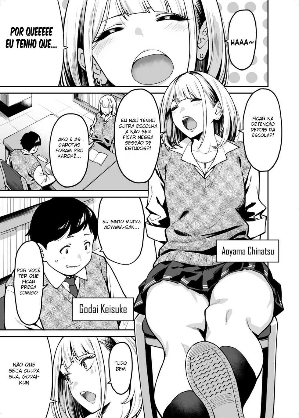 [Uchuusen Shoujigou (Shouji Nigou)] Gal wa Pocchari ni Koi o Suru | Uma Gyaru Apaixonada por um Gordinho [Portuguese-BR] [DiegoVPR] - Page 2