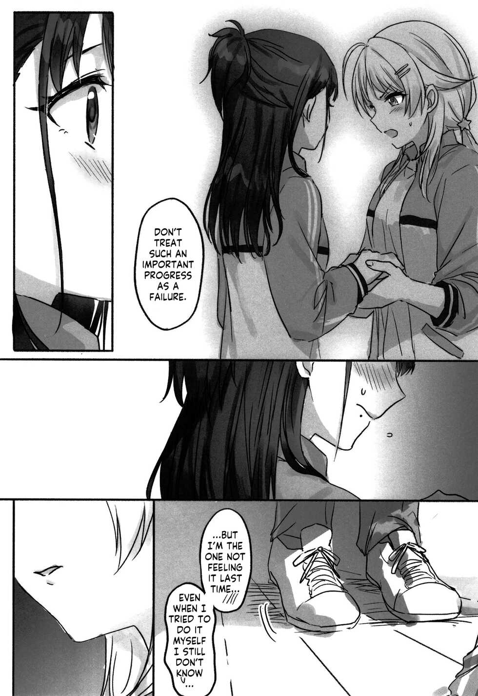 (2021-03 Akihabara Chou Doujinsai) [Tsuki no Uragawa (Romi)] Hachimiya-san to Kazano-san wa Sex ga Dekinai (THE iDOLM@STER: Shiny Colors) [English] [GenericWeeb] - Page 25