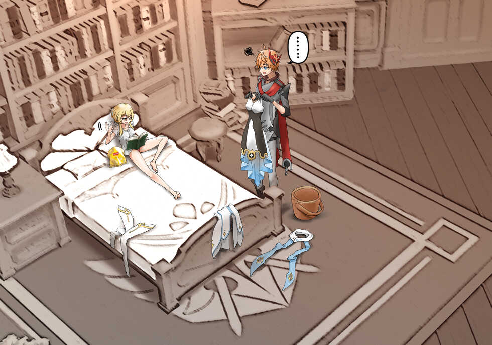 [RoyBoy] Childe x Lumine Junai Combi no H (Genshin Impact) - Page 5