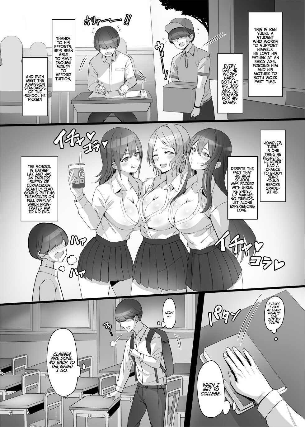 [Shiroganean (Kuromogu)] Gal o Tasuketara Isekai Tenseikyuu no ReaJuu Seikatsu ga Hajimatta!? | I Saved a Gyaru and Now I'm a Normie!? [English] [head empty + friends] - Page 3