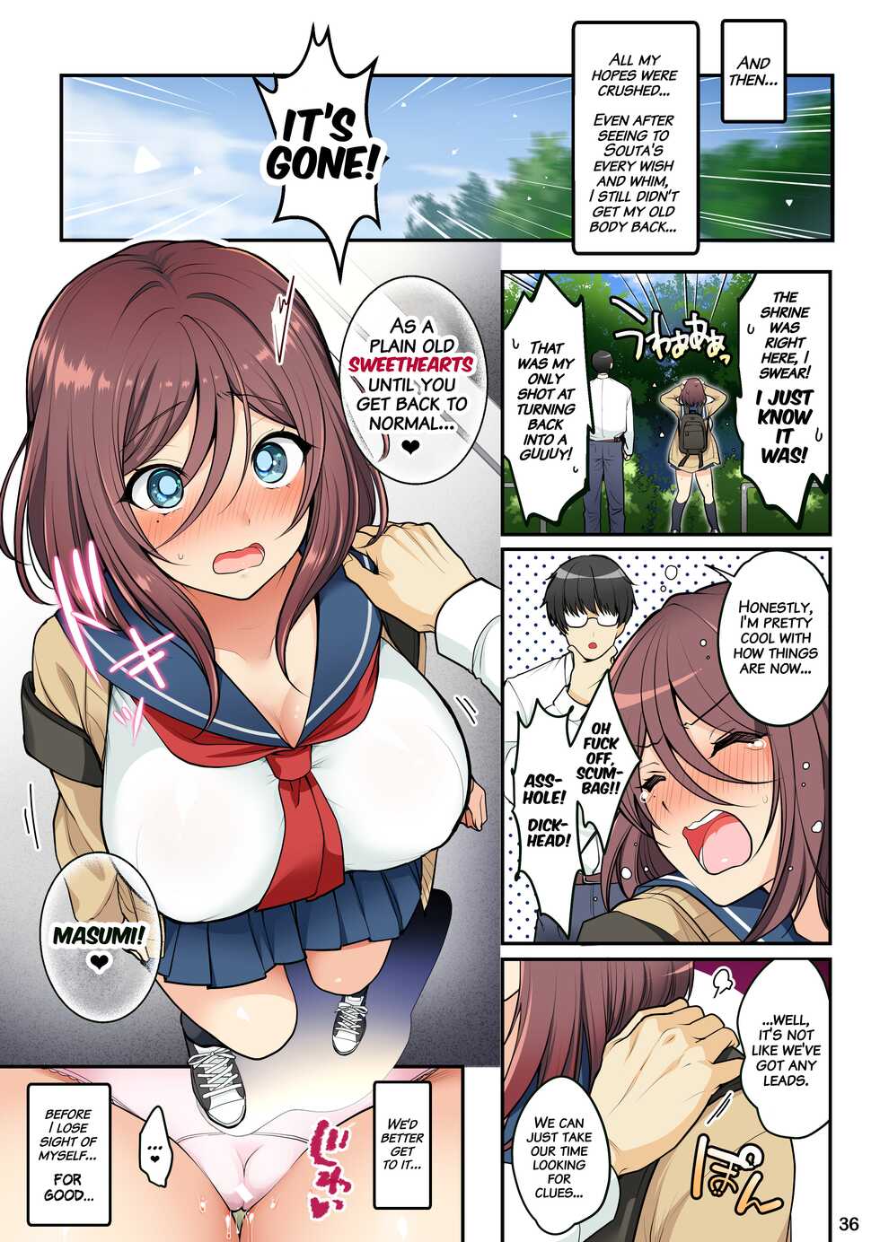 [Kakukonoka (Menoko)] Ore o Onna ni Shita Yuujin ni Nyotaika shita Karada o Sukikatte sareru | The Time My Friend Turned Me Into His Girl Lover and Plaything [English] [Saint Quartz Scans] [Digital] - Page 36