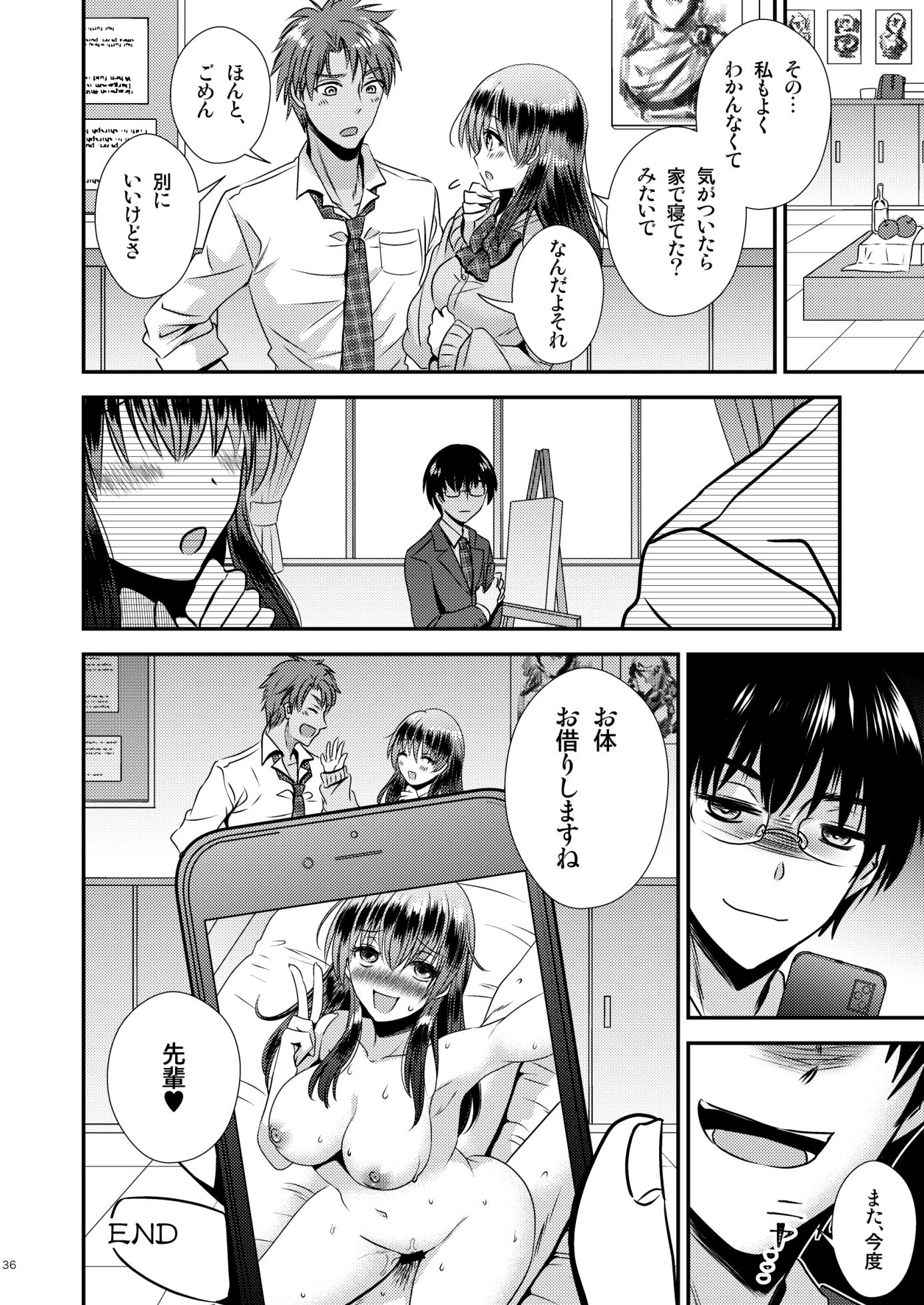 [Story Circle (Matsuzono)] Possessed App ~I Have a Boyfriend and a Senior at my Disposal~ [Japanese] - Page 36