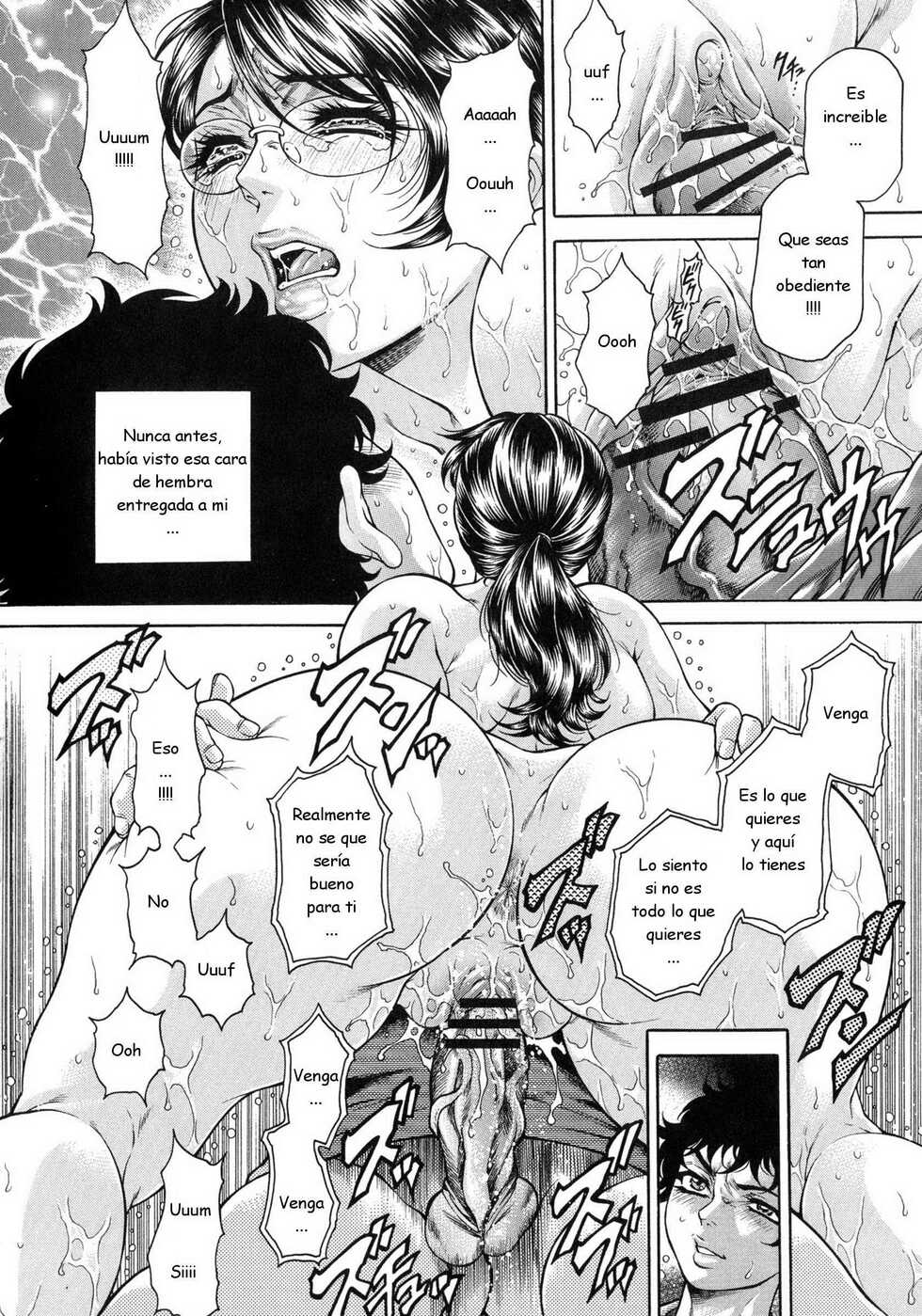 [Hino Toshiyuki] Jukujo no Shitatari ~Yamanai Amaoto~ | Madura empapada. La lluvia que no cesa (Giten Ikenie Fujin Goku ~Inkou Monzetsu~) [Spanish] - Page 6
