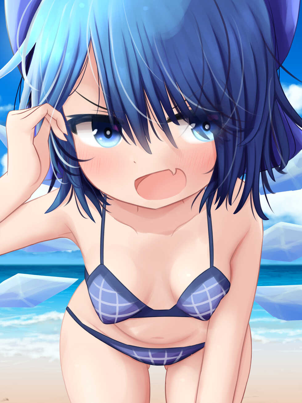 [Hanbun Kyojaku] Cirno-chan to Umi ni Kita (Touhou Project) - Page 5