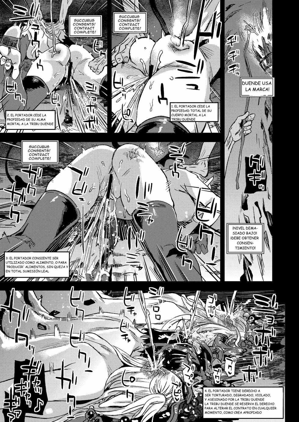 [Fatalpulse (Asanagi)] Succubus Joou vs Zako Goblin - Victim Girls R | La Reina Sucubo VS El Pequeño Dunde [Spanish] [Digital] - Page 34