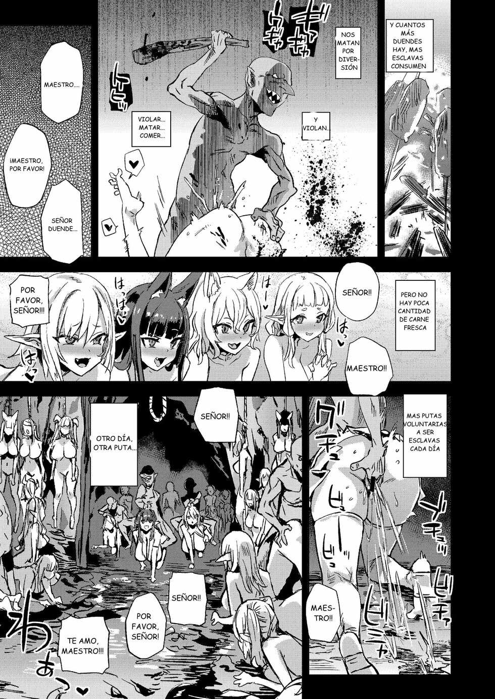 [Fatalpulse (Asanagi)] Succubus Joou vs Zako Goblin - Victim Girls R | La Reina Sucubo VS El Pequeño Dunde [Spanish] [Digital] - Page 40