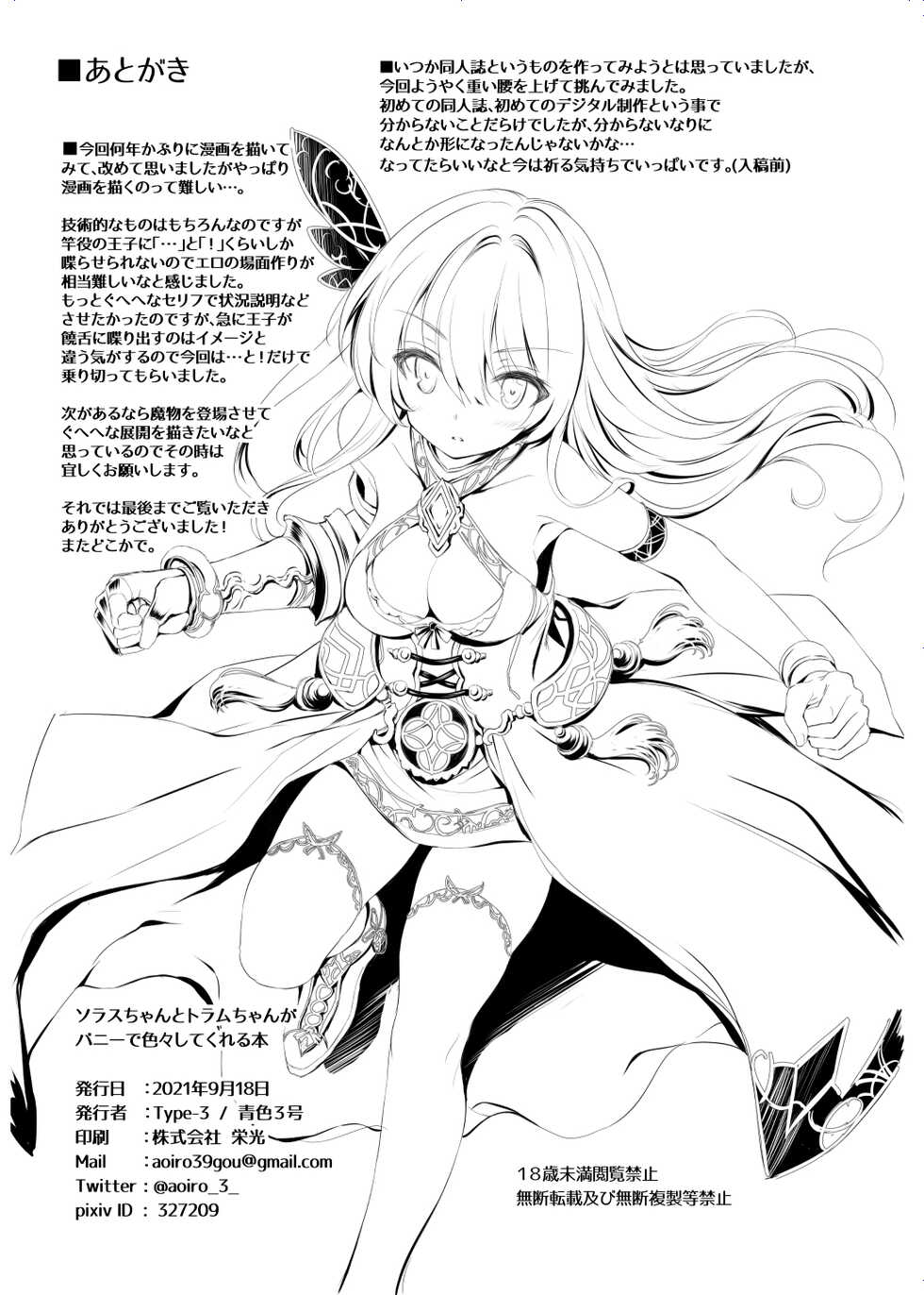 [Type-3 (Aoiro 3-gou)] Solais-chan to Tram-chan ga Bunny de Iroiro Shite kureru Hon (Sennen Sensou Aigis) [Digital] - Page 27