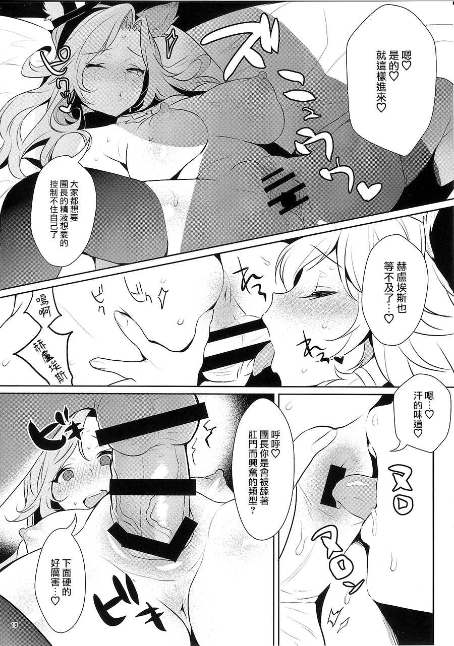 (SC2016 Summer) [Inariya (Inari)] Sage Danchou, Hatsujou Elune ni Mofurareru. (Granblue Fantasy) [Chinese] - Page 15
