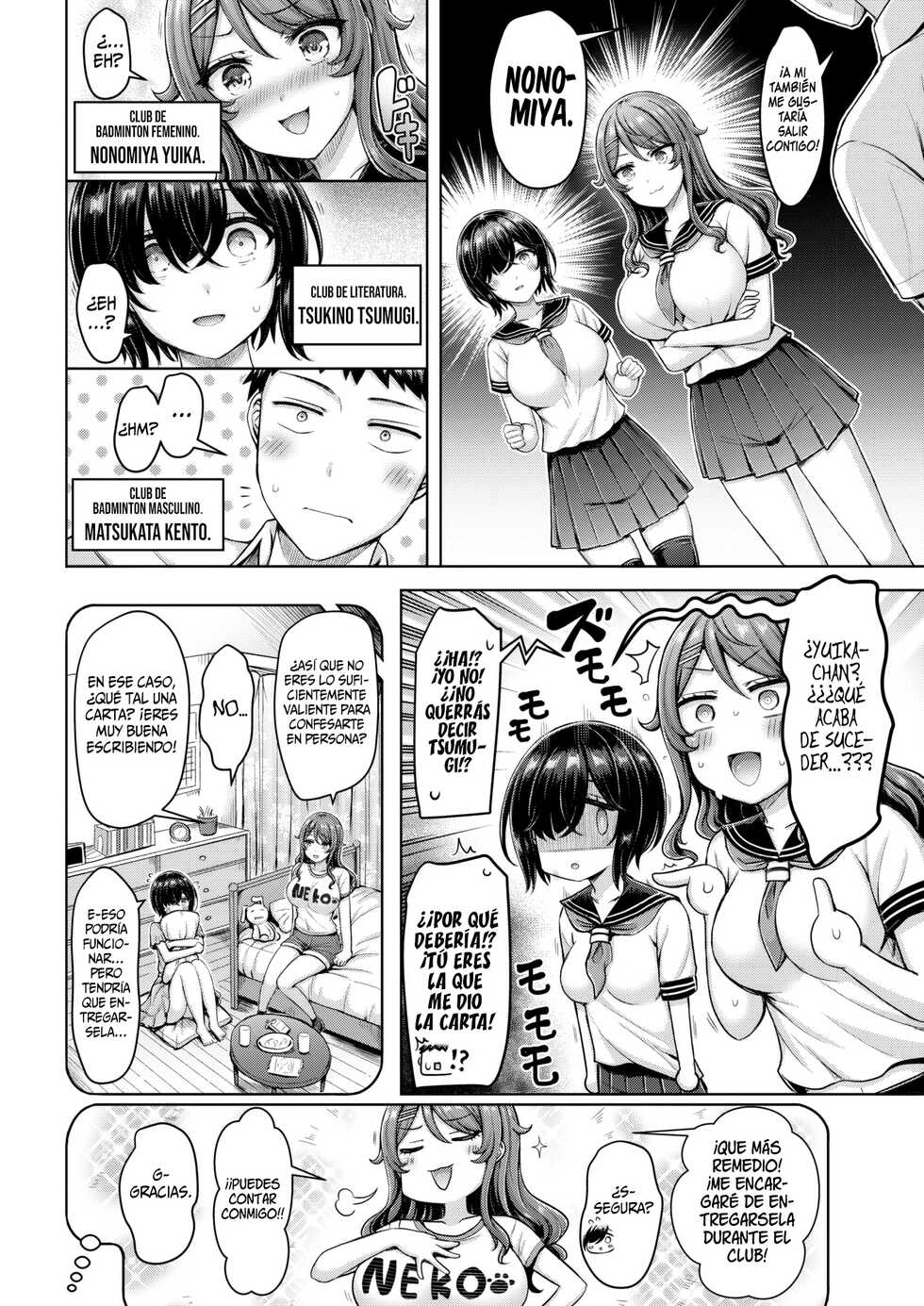 [Okumoto Yuuta] Nito ni Owarerya Dosureba!? | ¿¡Qué haces cuando eres perseguido por dos conejas!? (COMIC Kairakuten 2022-11) [Spanish] [SSR Translations] [Digital] - Page 2