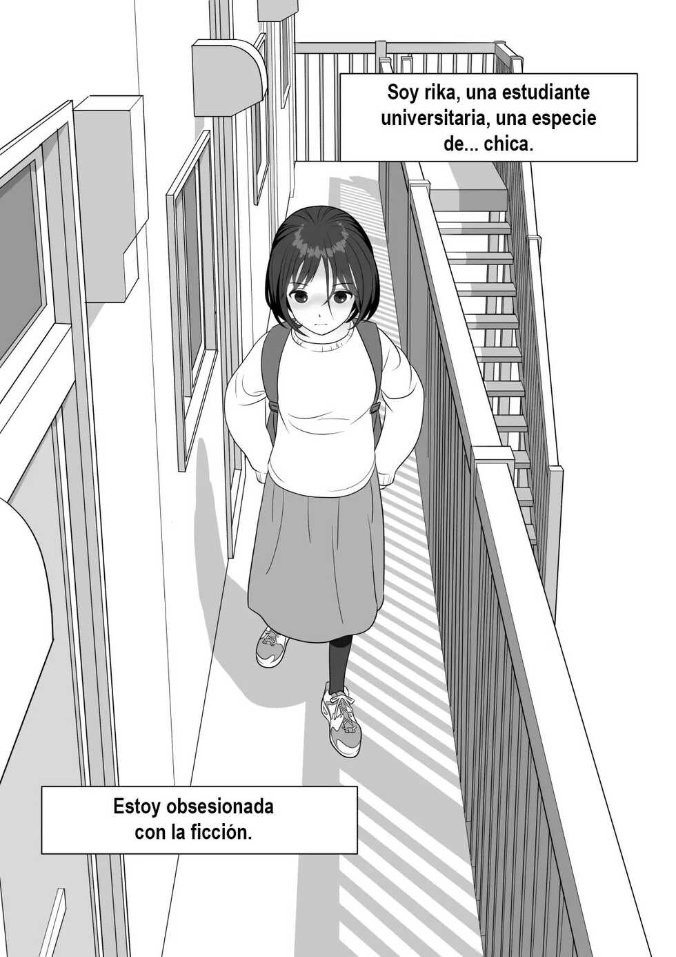 [Herikutsu Ryuutsuu Center] Chinpo Lady Fujoshi ni Chinpo ga Haemashita | CHINPO LADY An Otaku Girl Grows a Dick [Spanish] [Digital] - Page 3