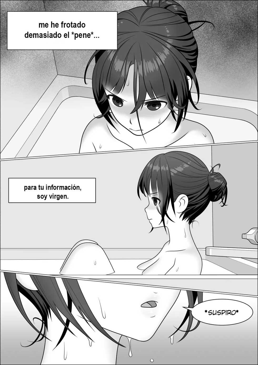 [Herikutsu Ryuutsuu Center] Chinpo Lady Fujoshi ni Chinpo ga Haemashita | CHINPO LADY An Otaku Girl Grows a Dick [Spanish] [Digital] - Page 11