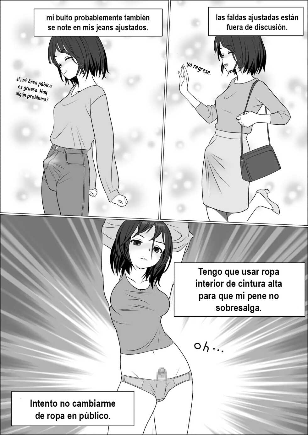 [Herikutsu Ryuutsuu Center] Chinpo Lady Fujoshi ni Chinpo ga Haemashita | CHINPO LADY An Otaku Girl Grows a Dick [Spanish] [Digital] - Page 13
