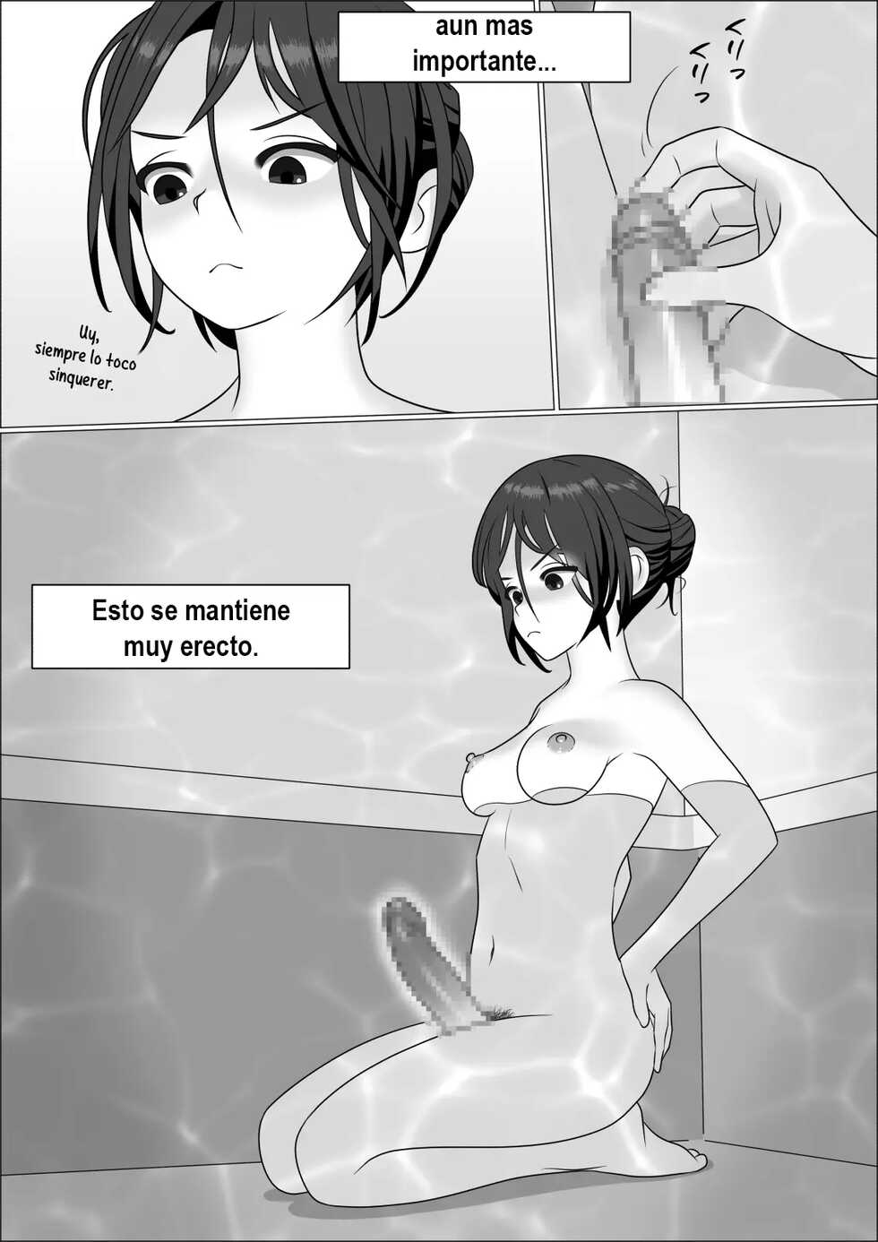 [Herikutsu Ryuutsuu Center] Chinpo Lady Fujoshi ni Chinpo ga Haemashita | CHINPO LADY An Otaku Girl Grows a Dick [Spanish] [Digital] - Page 14