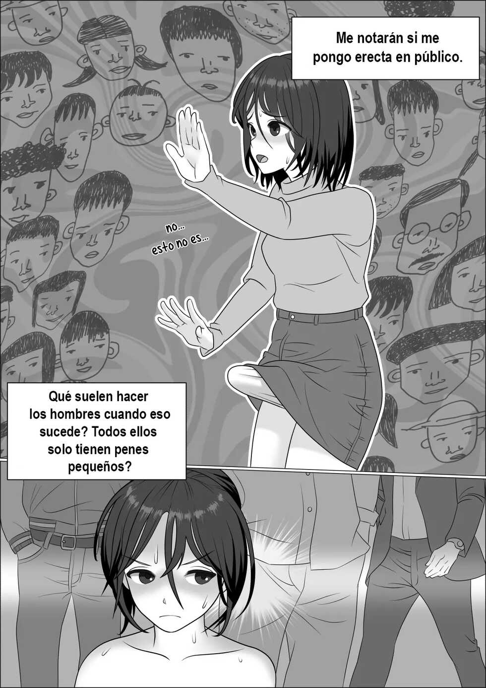 [Herikutsu Ryuutsuu Center] Chinpo Lady Fujoshi ni Chinpo ga Haemashita | CHINPO LADY An Otaku Girl Grows a Dick [Spanish] [Digital] - Page 16