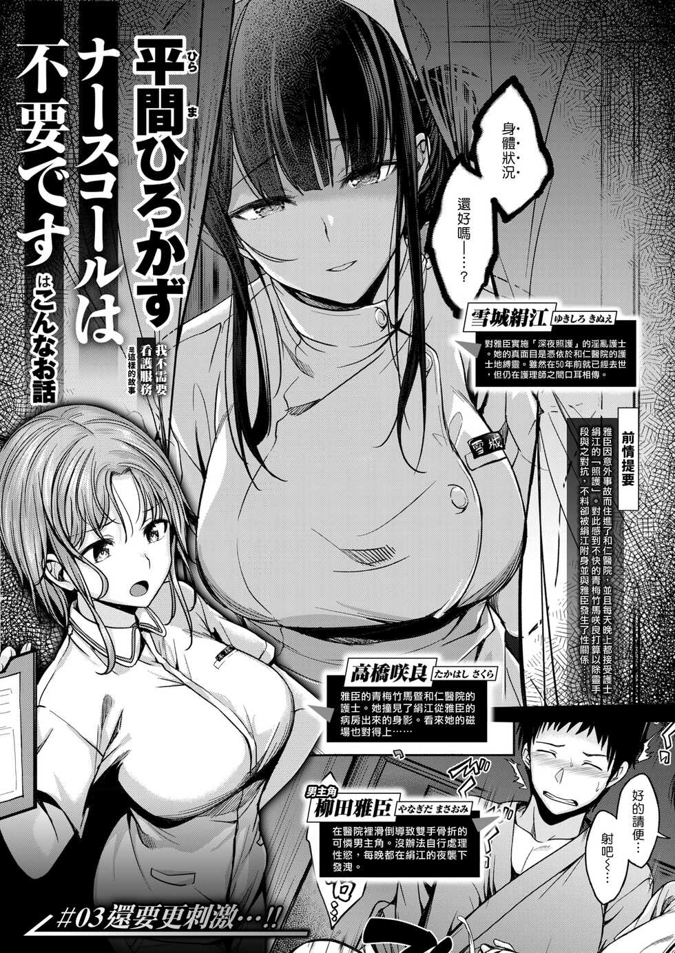 [Hirama Hirokazu] Nurse Call Wa Fuyodesu #03 | 我不需要看護服務 #03 (COMIC Kairakuten BEAST 2022-09) [Chinese] [漢化組漢化組] [Digital] - Page 1