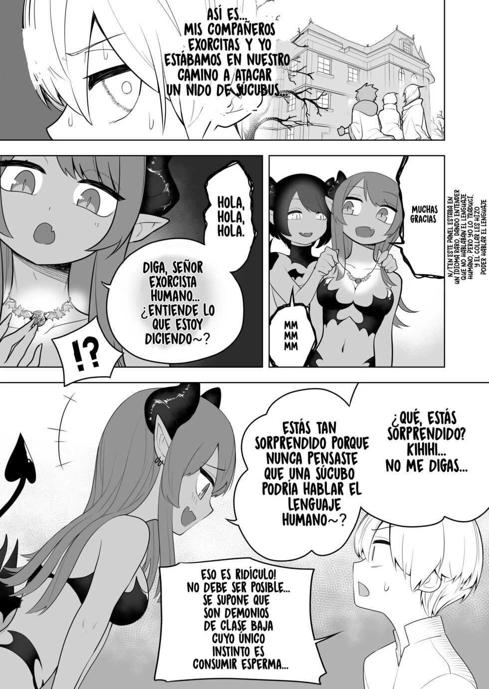 [Amuai Okashi Seisakusho (Ahoge Kinoko, Kikkomuhito)] Taima no Sandatsusha ~Taimashi ga Karada mo Kioku mo Succubus ni Ubawareru Ohanashi~ [Spanish] [TF Scans] - Page 3