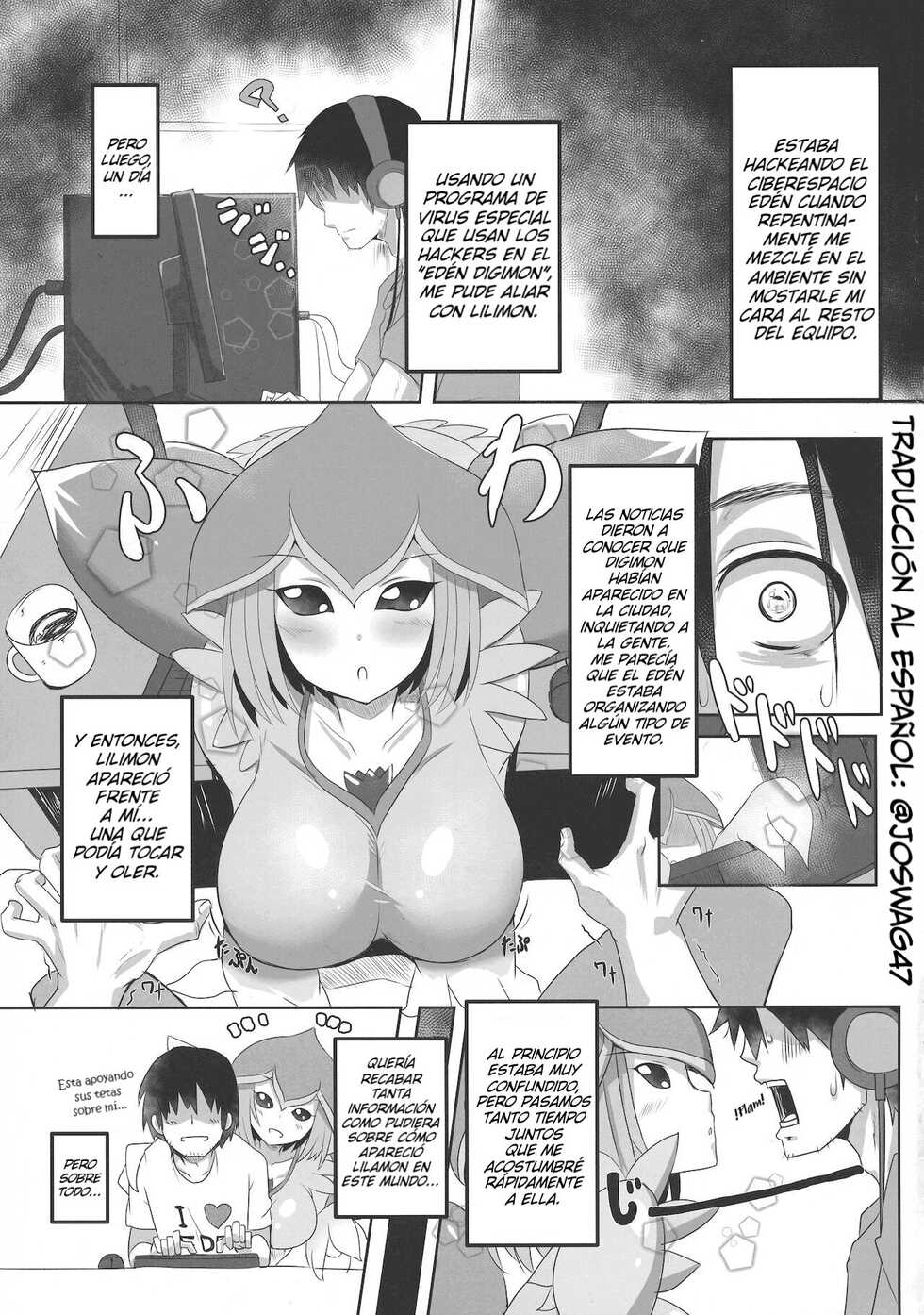 [Kirishima Ayu] Lovey-Dovey Sex Life with Lilamon (COMIC1☆12) [8cm (Various)] EVOLUTION! (Digimon) [Spanish] - Page 3