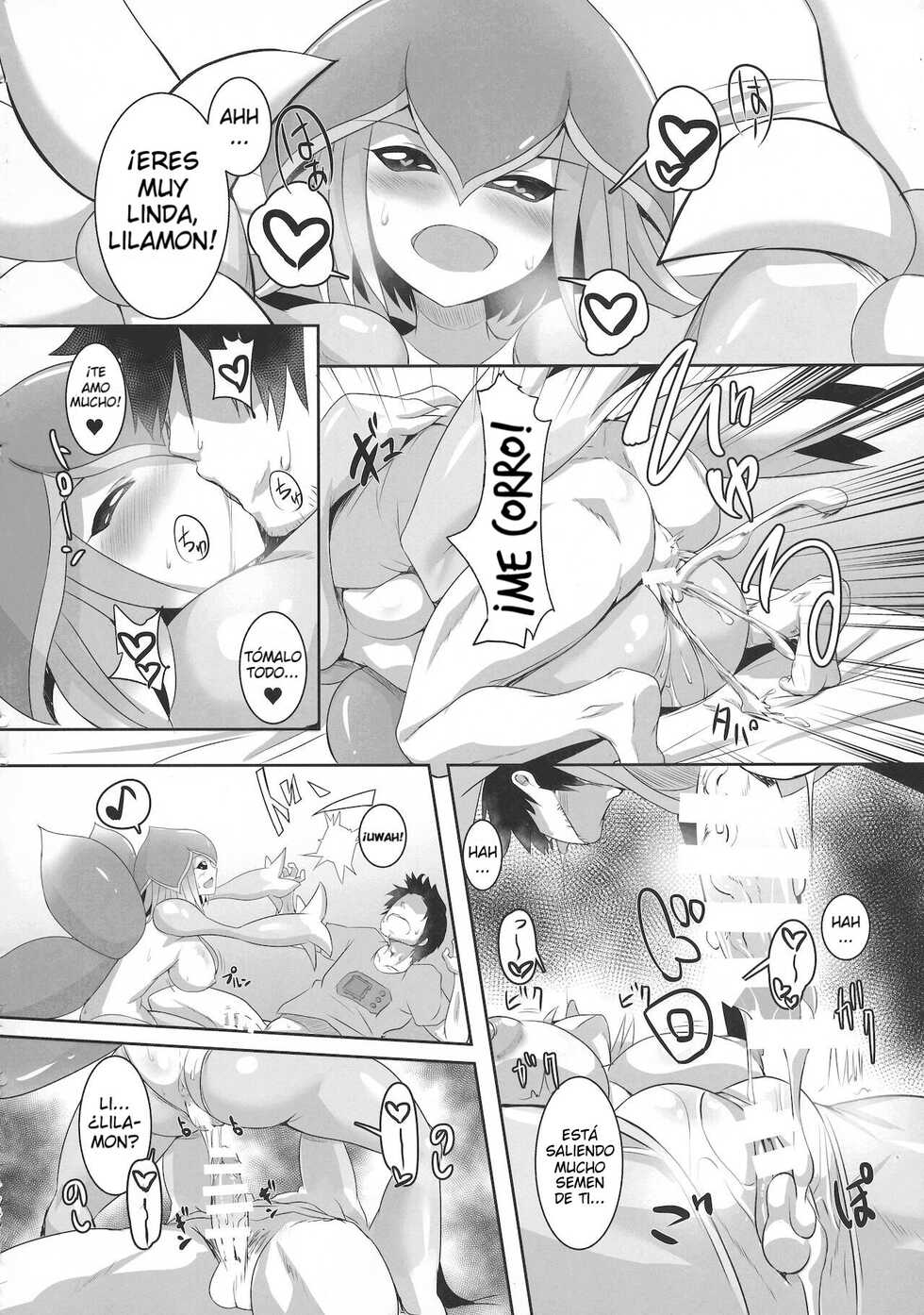 [Kirishima Ayu] Lovey-Dovey Sex Life with Lilamon (COMIC1☆12) [8cm (Various)] EVOLUTION! (Digimon) [Spanish] - Page 8