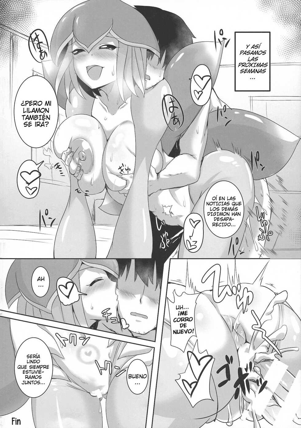 [Kirishima Ayu] Lovey-Dovey Sex Life with Lilamon (COMIC1☆12) [8cm (Various)] EVOLUTION! (Digimon) [Spanish] - Page 10