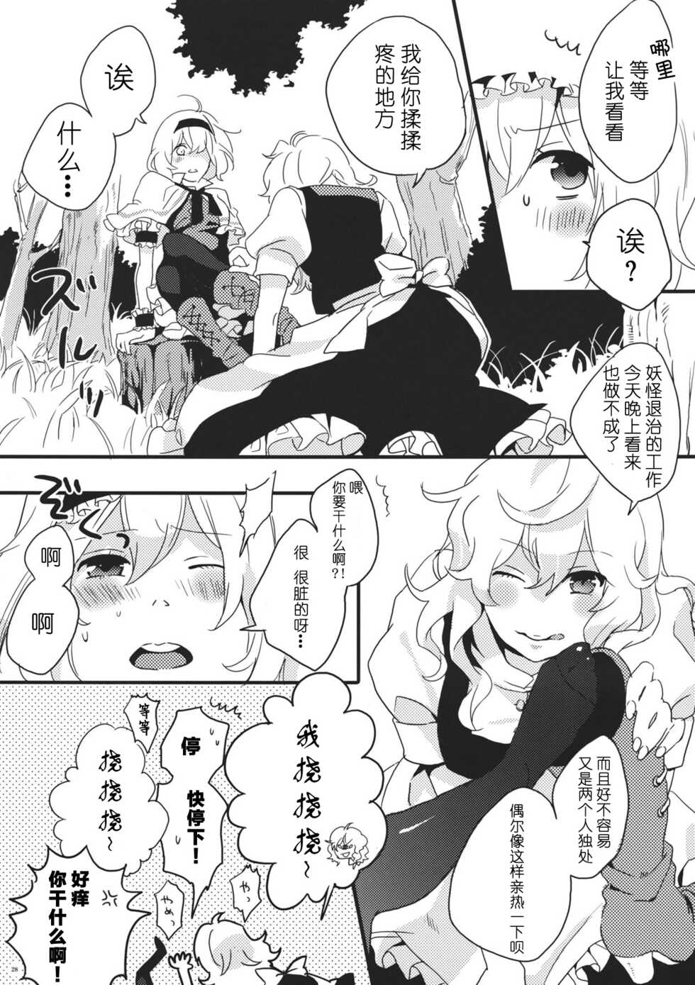 (Reitaisai 8) [Mahirunosora, Tongarigorigori (Jyarun, Tsukiyama, Tsunami)] AliMari! (Touhou Project) [Chinese] [酒吧汉化] - Page 27
