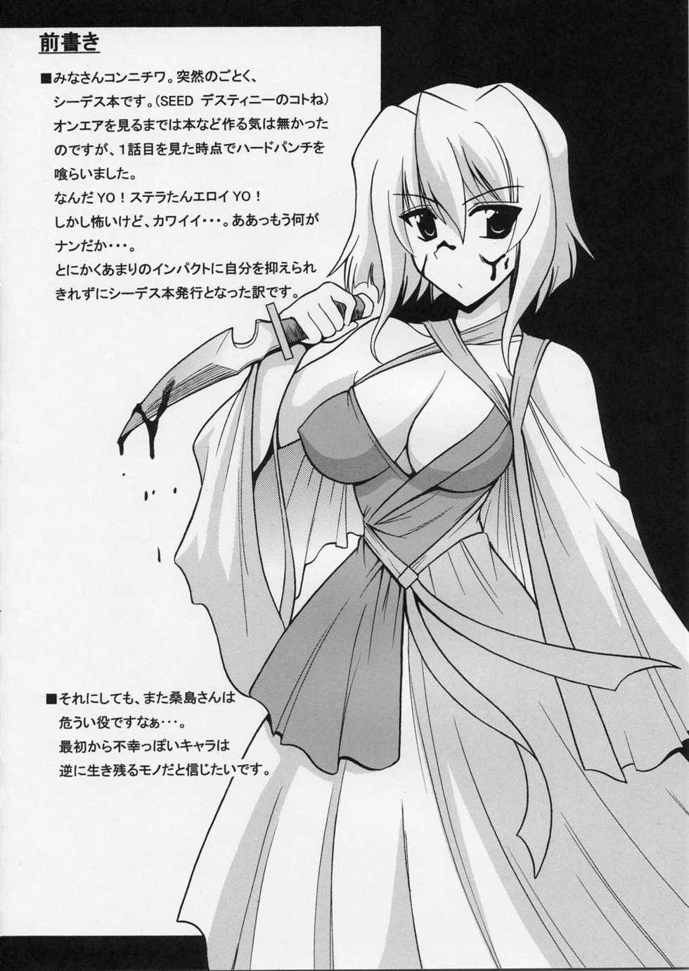 (Kyonyuukko 3) [Leaz Koubou (Oujano Kaze)] Uchuu o Kakeru Lucky Sukebe (Mobile Suit Gundam SEED DESTINY) - Page 3