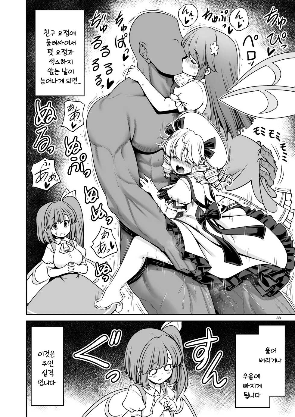 [Yosutebito na Mangakaki (Tomoki Tomonori)] Yousei Pet to Tanoshii Shinseikatsu | 요정 펫과 즐거운 새생활 (Touhou Project) [Korean] [Digital] - Page 38