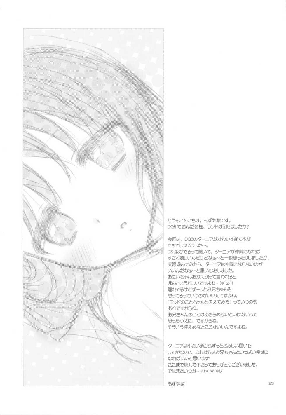 (COMIC1☆4) [CASMANIA (Mozuya Murasaki)] Dameda Ore Mou Imouto Shika Mienai...! (Dragon Quest VI) - Page 25