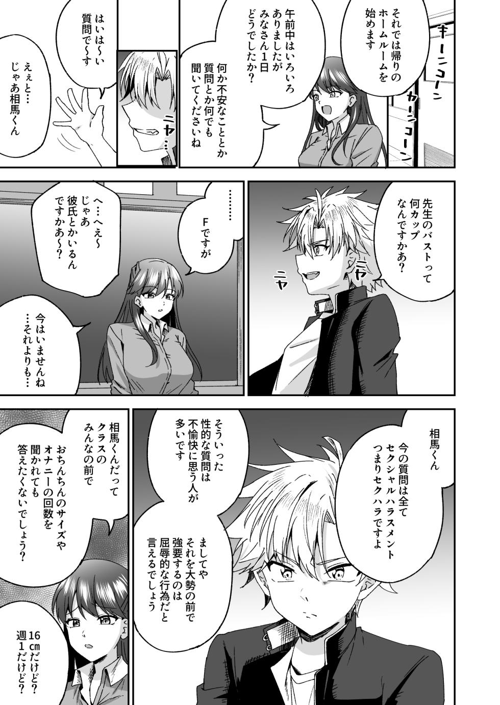 [Peko Renmei (Azuma Riru)] Otonagirai na Furyoushounen ga Futanari Tennen Onna Kyoushi ni Teisoutai Shasei Kanri Gyaku Anaru de Kousei Saserareru Hanashi [Digital] - Page 6