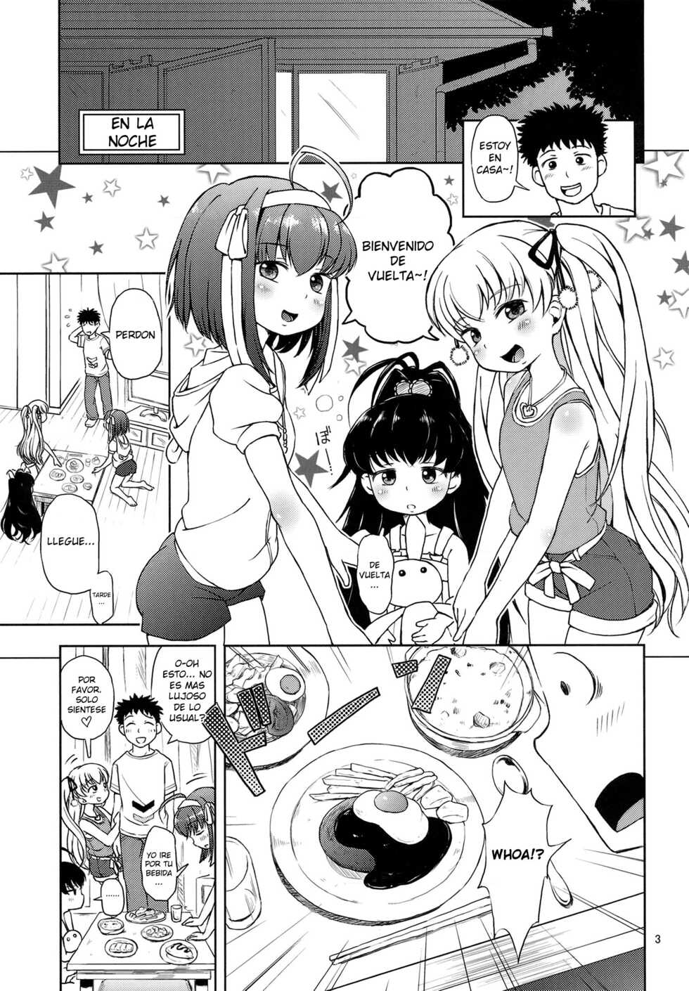 (C82) [Hitsuji Drill (Ponpon Itai)] Oitan Dae? (Papa no Iu Koto wo Kikinasai!) [Spanish] - Page 4