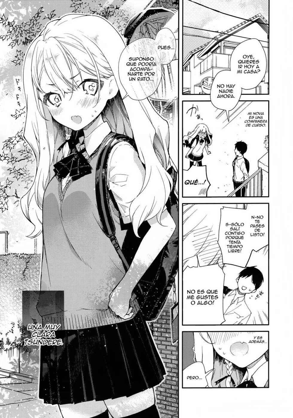 (SC2019 Summer) [Mutou Koucha] Tsundere Kanojo ga Sunao ni Naru Made Ecchi [Spanish] [Trauco Traductor] - Page 4