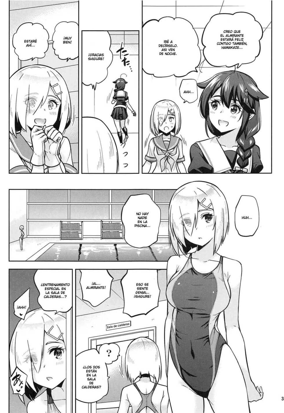 [sarfatation (Sarfata)] Kyouei-Mizugi na Shigure-chan to Hamakaze-san to. | Shigure and Hamakaze in Racing Swimsuits (Kantai Collection -KanColle-) [Spanish] [Digital] - Page 4