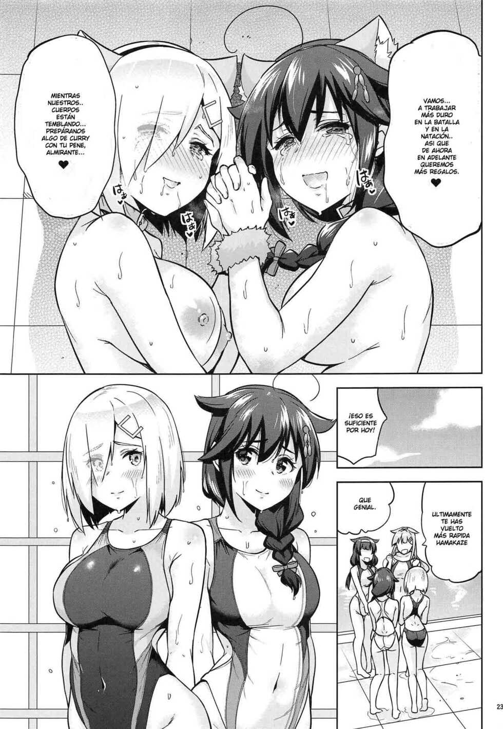 [sarfatation (Sarfata)] Kyouei-Mizugi na Shigure-chan to Hamakaze-san to. | Shigure and Hamakaze in Racing Swimsuits (Kantai Collection -KanColle-) [Spanish] [Digital] - Page 24