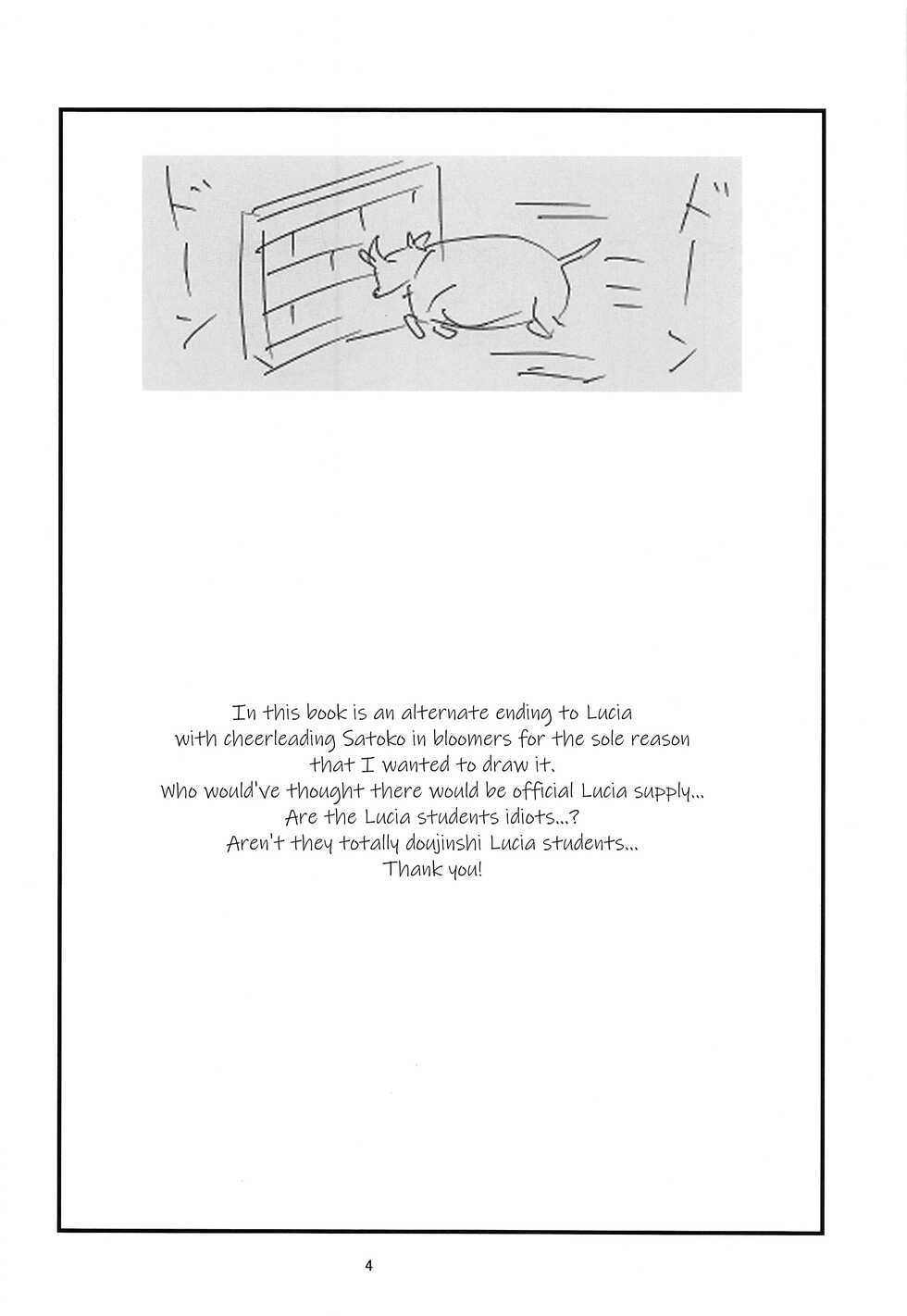 (Tosan Matsuri 2022) [BlueMage (Aoi Manabu)] Houjou Satoko Lucia ni Mau (Higurashi no Naku Koro ni) [English] - Page 3