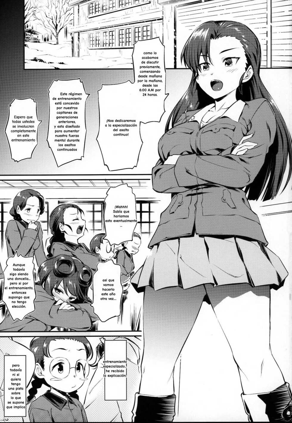 (C97) [AERODOG (inu)] Senshadou no Uramichi Chihatan Gakuen (Girls und Panzer) [Spanish] - Page 2