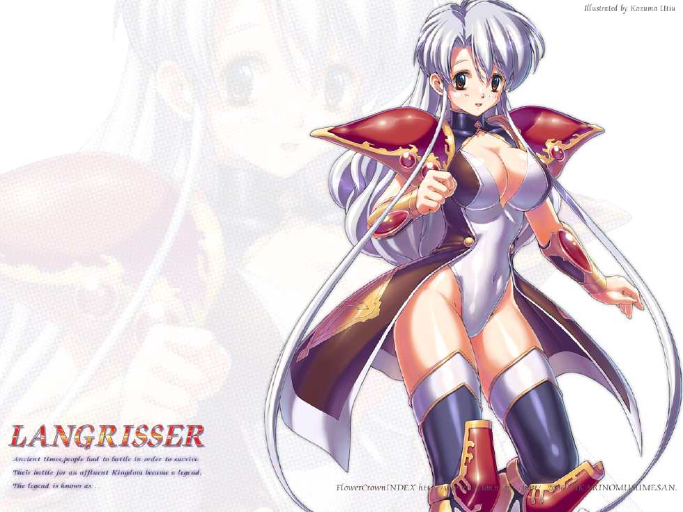 [FlowerCrown] Kouki no Musume-san (Langrisser) - Omake (Wallpaper + LineArt) - Page 1