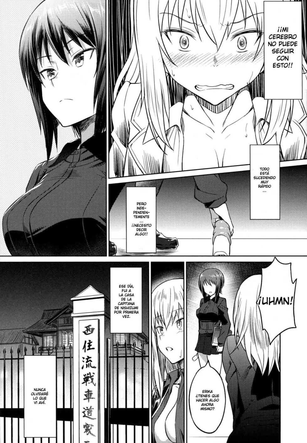 (Panzer Vor! 11) [AERODOG (inu)] Senshadou no Uramichi Kuromorimine Jogakuen | The Secret Path of Tankery Kuromorimine Girls' Academy (Girls und Panzer) [Spanish] - Page 10