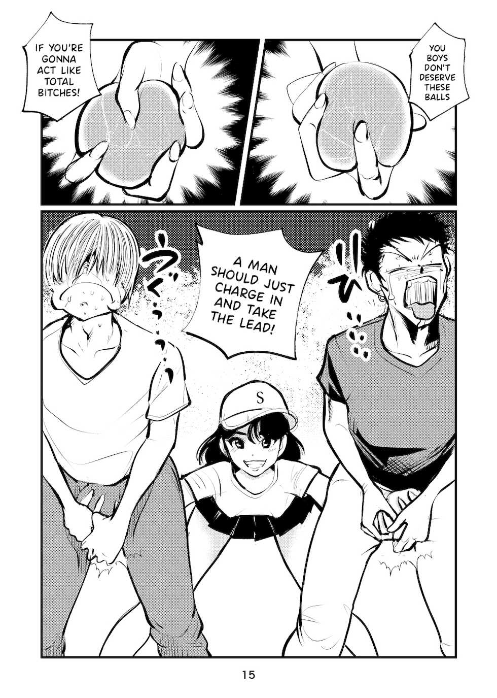 [Pecan (Makunouchi)] Inran Joshi ga Modaenagara Kintama Ijimetemita | The Lewd Girl Tortured Their Balls While Suffering From Their Advances [English] [Hennojin] [Decensored] - Page 15