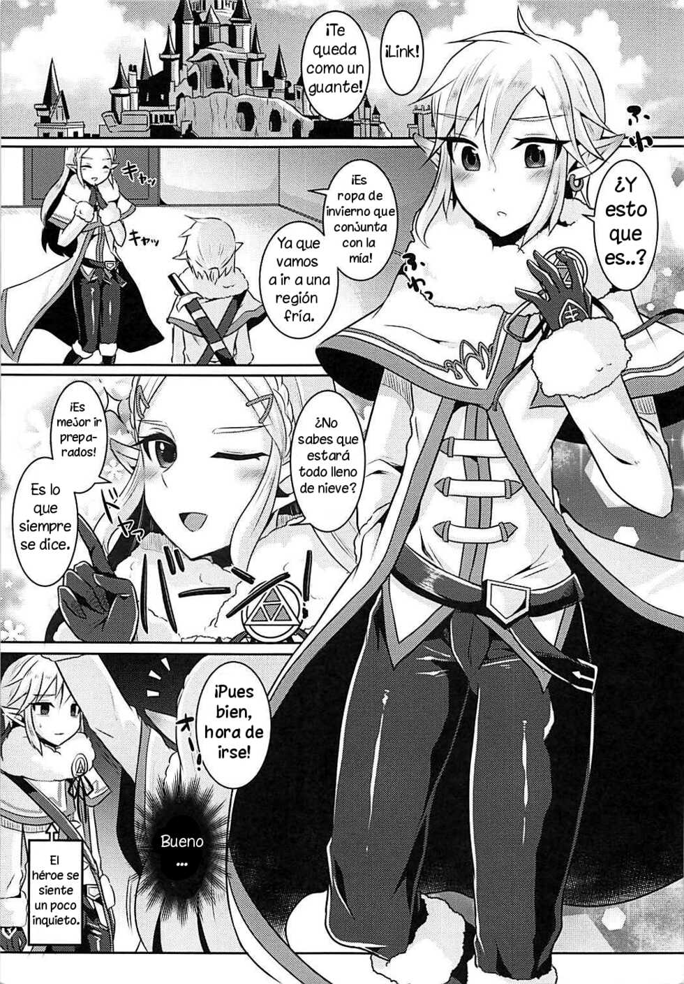 (Futaket 14) [Maltese (Runrun)] Fuyu no Netsu to Futari no Himitsu (The Legend of Zelda: Breath of the Wild) [Spanish] - Page 4
