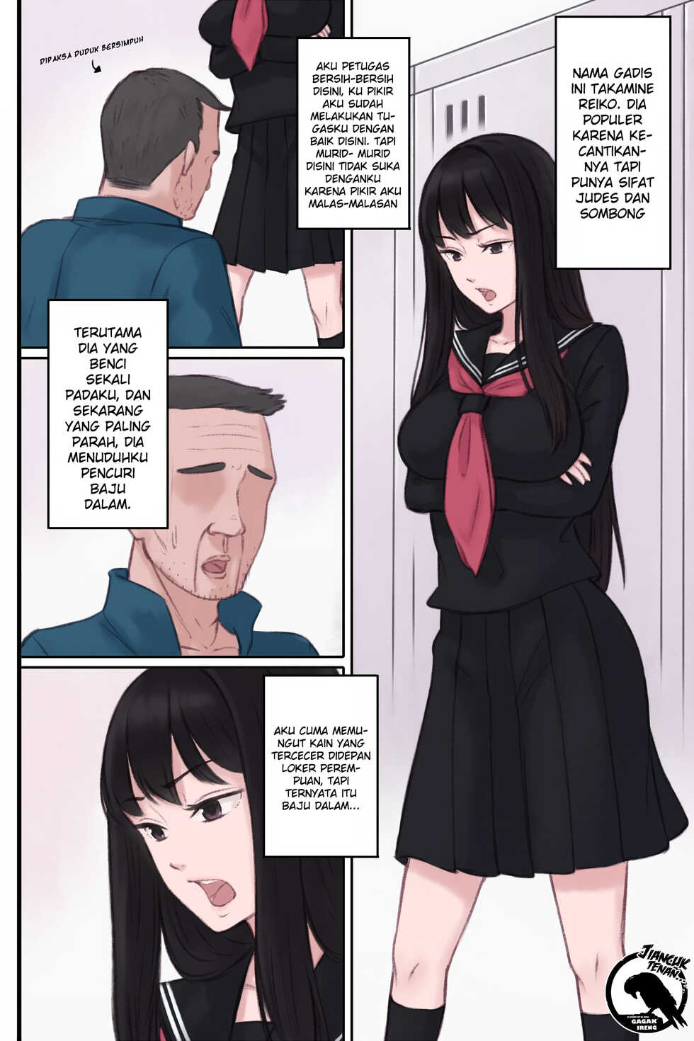 [Ameya] Ki no Tsuyoi Bishoujo ni Enzai o Kakeraresou ni Natta node Nemurasete Tanetsuke Sex suru Hanashi [Indonesian] [Gagak_Ireng] - Page 2